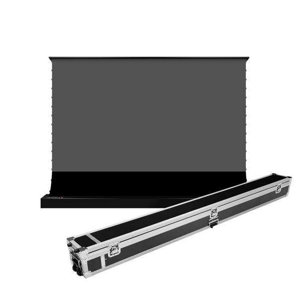 BUNDLE VIVIDSTORM S PRO / S PRO P Motorized Tension Floor Rising UST ALR Projector Screen & Heavy Duty Aluminium Travelling Case