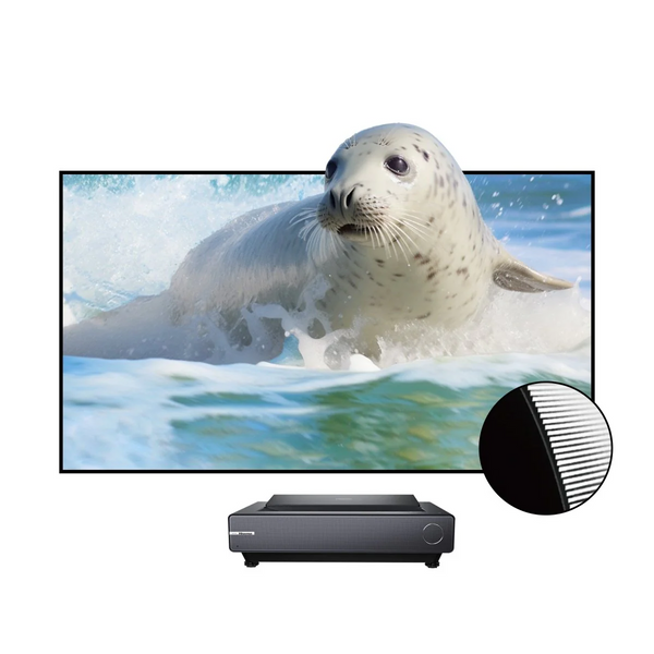 BUNDLE Hisense PX2 PRO Projector& VIVIDSTORM CineVision Pro Fixed Frame UST ALR Projector Screen